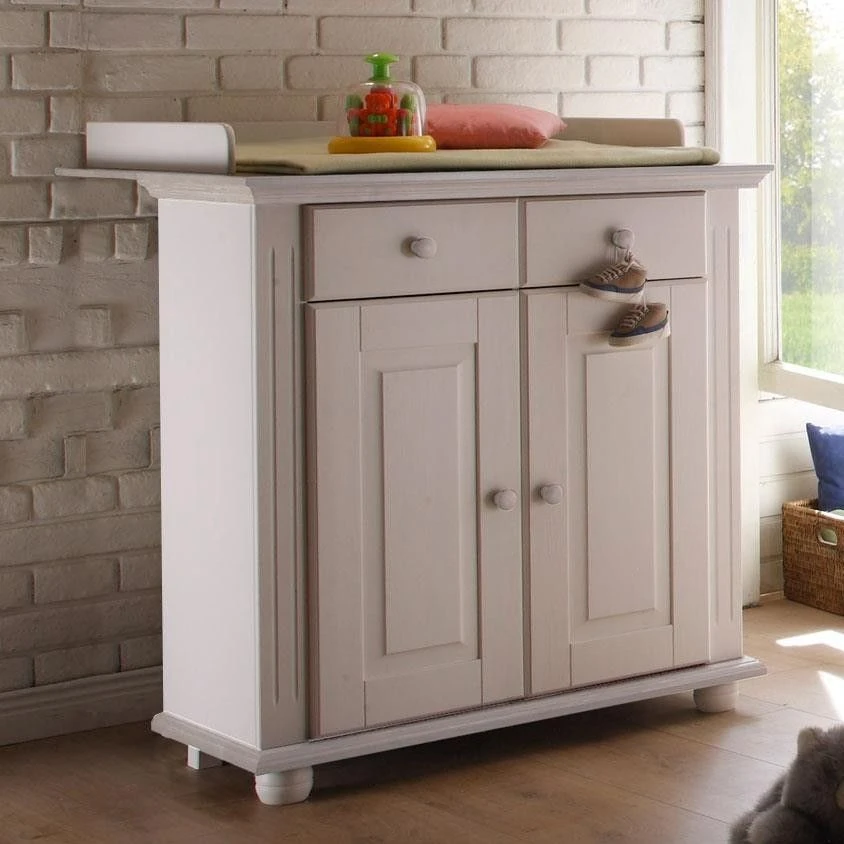 Commode Laurel Met Opzetstuk - Wit