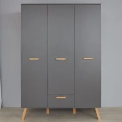 Kinderkledingkast Mats | 130 X 60 X 190 Cm | Grijs
