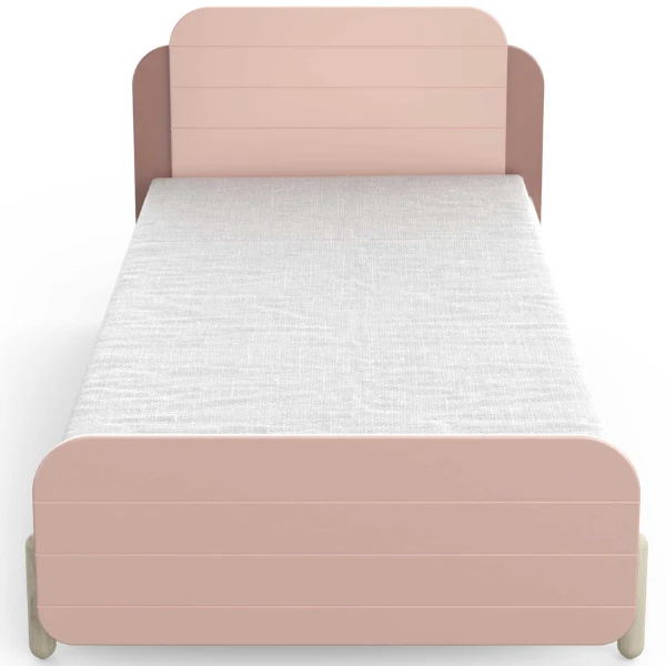 Bed Janne 90 X 190 Cm-mat Roze/mat Wit 7 Bed Janne 90 X 190 Cm-mat Roze/mat Wit - Afbeelding 7