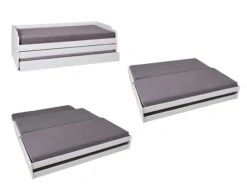 Kajuitbed Lothar 90x200cm 3 Slaapplaatsen - White Wash -Kinderkamer Meubelen 20900257 01 1ce0