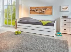 Kajuitbed Lothar 90x200cm 3 Slaapplaatsen - White Wash -Kinderkamer Meubelen 20900257 11 f79c