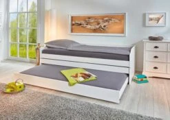 Kajuitbed Lothar 90x200cm 3 Slaapplaatsen - White Wash -Kinderkamer Meubelen 20900257 12 3608