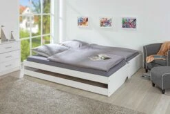 Kajuitbed Lothar 90x200cm 3 Slaapplaatsen - White Wash -Kinderkamer Meubelen 20900257 14 5bbc