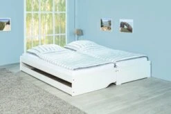 Kajuitbed Lothar 90x200cm 3 Slaapplaatsen - White Wash -Kinderkamer Meubelen 20900257 17 bb1e
