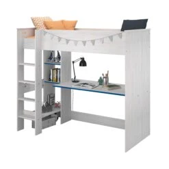 Hoogslaper Smoozy Wit - Met Bureau -Kinderkamer Meubelen 2223 LSUR SMOOZY G STYLE D 20191205000216 18e5