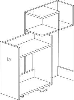 Kledingkast Voor Hoogslaper Jet - Oud Roze -Kinderkamer Meubelen 2286 2287 2288 250 7106 scaled