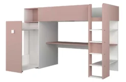 Kledingkast Voor Hoogslaper Jet - Oud Roze -Kinderkamer Meubelen 2287 2277 150 f631