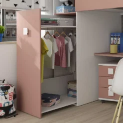 Kledingkast Voor Hoogslaper Jet - Oud Roze