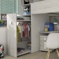 Kledingkast Voor Hoogslaper Jet - Wit