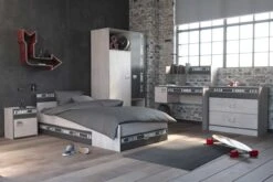 Nachtkastje Fabric Industrieel - Beige/grijs -Kinderkamer Meubelen 2311 BURE CHEV AR2P CO3T TICO LITI FABRIC 20200213010759 2c8d