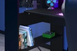 Hoogslaper Met Bureau Raider 90x200cm - Zwart -Kinderkamer Meubelen 2368 LSUR BLEU DET3 f297 scaled