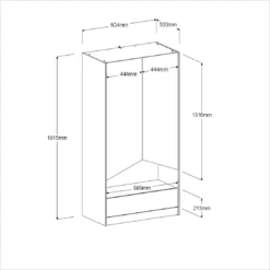 Kledingkast Shelby Met 2 Deuren - Eik/wit 20 Kledingkast Shelby Met 2 Deuren - Eik/wit -Kinderkamer Meubelen 2400a2pt picto mm 1 5a9d