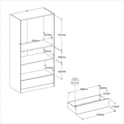 Kledingkast Shelby Met 2 Deuren - Eik/wit 23 Kledingkast Shelby Met 2 Deuren - Eik/wit -Kinderkamer Meubelen 2400a2pt picto mm 2 bcd5