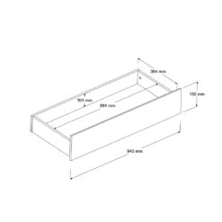 Set Van 2 Lades Shelby - Wit -Kinderkamer Meubelen 2400tiro picto mm 7524