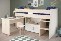 Halfhoogslaper Met Bureau Charly 90x200 -Kinderkamer Meubelen 2498COMB GARCON CHARLY 4044