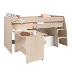 Halfhoogslaper Met Bureau Charly 90x200 -Kinderkamer Meubelen 2498 COMB STYLE FILLE C CHARLY 0581