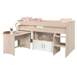 Halfhoogslaper Met Bureau Charly 90x200 -Kinderkamer Meubelen 2498 COMB STYLE FILLE D CHARLY b721