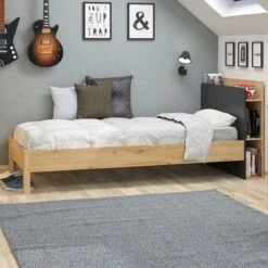 Eenpersoonsbed Liam 90x190 - Artisan Eik