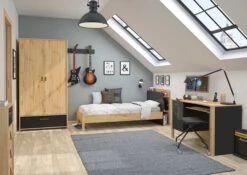 Eenpersoonsbed Liam 90x200 - Artisan Eik 7 Eenpersoonsbed Liam 90x200 - Artisan Eik -Kinderkamer Meubelen 2 ARTHUS CH2W MH2W 05 A 02 c7f1