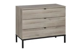 Commode Castle 3 Laden - Eik/zwart