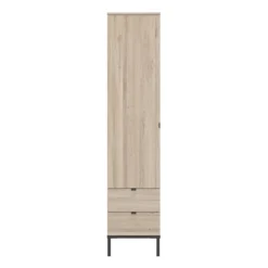 Kledingkast Castle 45cm Met 1 Deur - Eik/zwart