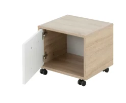 Nachtkastje Op Wielen Nathan 1 Deur - Sonoma Eik -Kinderkamer Meubelen 2 KYLLIAN CG84 MG84 2 1G84140 03 bf53