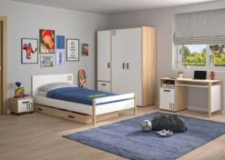 Twijfelaar Nathan 120x200 - Sonoma Eik -Kinderkamer Meubelen 2 KYLLIAN CG84 MG84 2 A 05 0d61