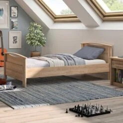 Eenpersoonsbed Morris 90x200 - Blonde Eik