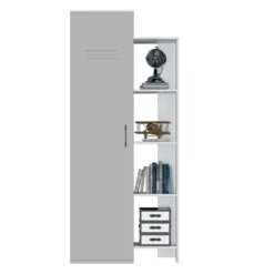 Kolomkast Hugo 1 Deur 4 Vakken - Moon Grijs