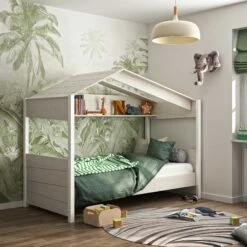 Bedhuisje Kenya - White Wash Kastanje/wit