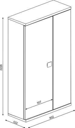 Kledingkast Bo0 Met 2 Legplanken, Kledingroede En Vierkante Deurgreep - Grenen/antraciet -Kinderkamer Meubelen 4073.XX .XX .0401 300 d7c9