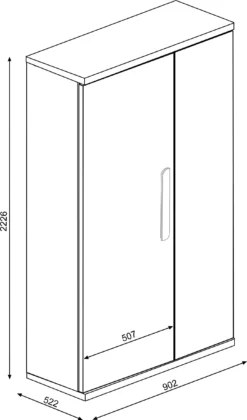 Kledingkast Bo0 Met 2 Legplanken, Kledingroede En Langwerpige Deurgreep - Grenen/antraciet 8 Kledingkast Bo0 Met 2 Legplanken, Kledingroede En Langwerpige Deurgreep - Grenen/antraciet -Kinderkamer Meubelen 4073.XX .XX .0501 301 9245