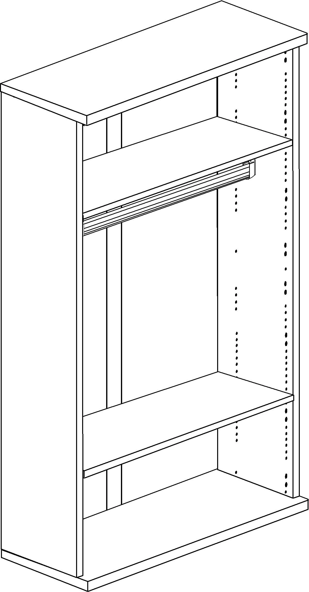 Kledingkast Bo0 Met 2 Legplanken, Kledingroede En Maanvormige Deurgreep - Grenen/wit 2 Kledingkast Bo0 Met 2 Legplanken, Kledingroede En Maanvormige Deurgreep - Grenen/wit - Afbeelding 2