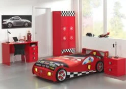 Nachtkastje Monza Met Twee Lades - Rood -Kinderkamer Meubelen 563761edd7e3b visc865nar image 3 1446470125 MONZA ROOM VIEW 9dbd