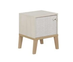 Nachtkastje Malika Beukenhout - Naturel/wit