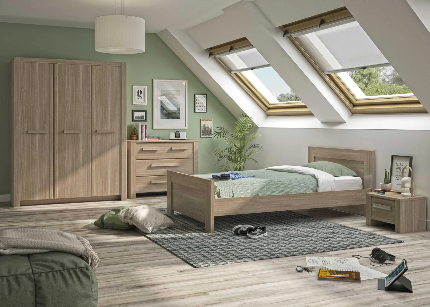 Kledingkast Haron Met 3 Deuren - Afbeelding 2