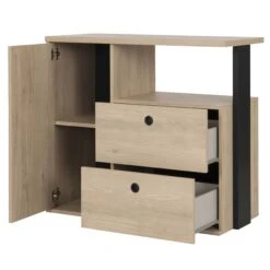 Commode Dean 90cm, 2 Laden & 1 Deur - Kastanjehout Decor -Kinderkamer Meubelen 5c8902ea42112 gtg72160 image 4 1552483050 G72160 06 OK 7b20 scaled