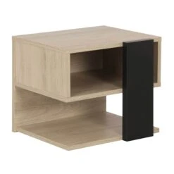 Nachtkastje Dean - Kastanjehout/zwart