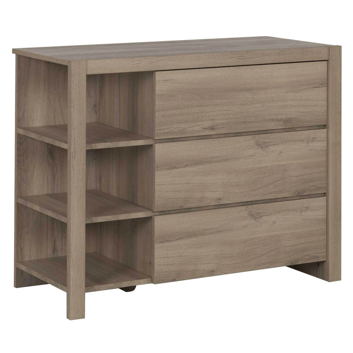 Commode Eliana 3 Lades En 3 Open Vakken - Eik