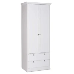 Kledingkast Landwood 80cm Met 2 Deuren - Wit