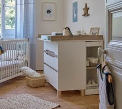 Opbergkast Mia 43x85 - Wit/kastanje -Kinderkamer Meubelen 6 CELESTE CP2R MP2R 6 A 01 Copie 7de6