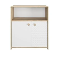 Commode Kamiel 2 Deuren 1 Vak - Wit/eik -Kinderkamer Meubelen 6 INTIMI CP0R MP0R 6 1P0R160 01 a503 scaled