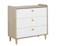 Commode Maron 3 Lades - Wit/eik -Kinderkamer Meubelen 6 NOAM CP2F MP2F 06 1P2F160 02 e298 scaled
