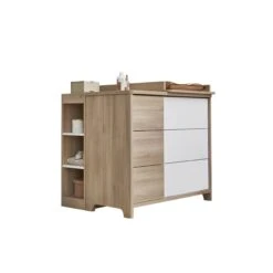 Opbergkast Binno 38x90cm - Eik/wit -Kinderkamer Meubelen 6 SACHA CP0K MP3K 06 Z 09 bis 8812 scaled