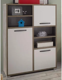 Commode Petrus 96cm Met 3 Deuren - Wit/drijfhout -Kinderkamer Meubelen 71oqV PHHIL. AC SL1500 4927