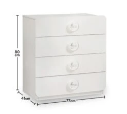 Commode | 100% Melaminegecoat | 4 Laden | Zachtsluitend | Baby- En Kindvriendelijk | Zelfmontage -Kinderkamer Meubelen 813CLK3403 20 205 d50c