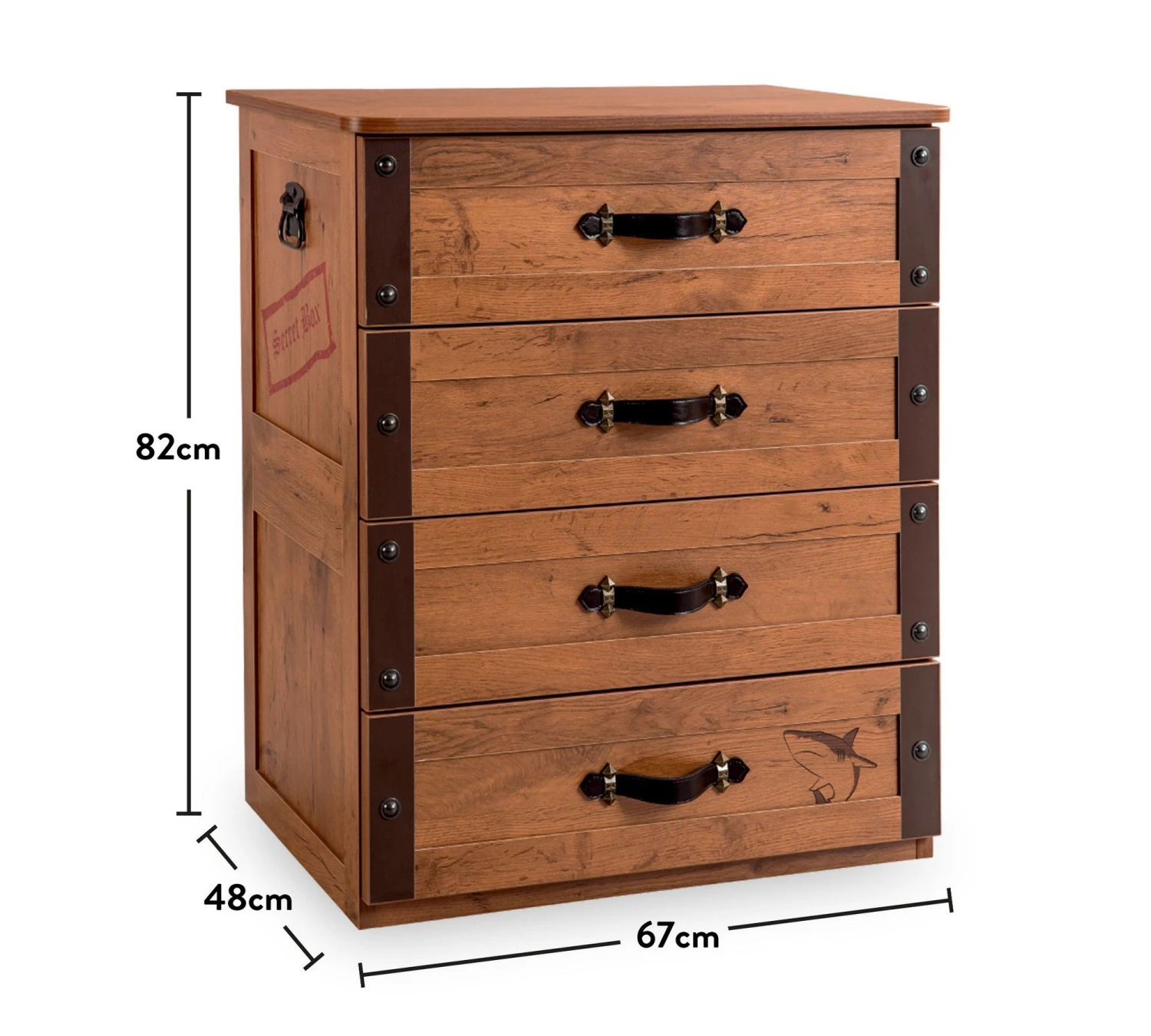 Commode | 100% Gemelamineerd Spaanplaat Van 18 Mm Dik | 67 X 82 X 48 Cm | 4 Laden | Zachtsluitend | 15 Kg Capaciteit | Kindveilig | Veelkleurig 3 Commode | 100% Gemelamineerd Spaanplaat Van 18 Mm Dik | 67 X 82 X 48 Cm | 4 Laden | Zachtsluitend | 15 Kg Capaciteit | Kindveilig | Veelkleurig - Afbeelding 3