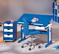 Bureaustoel Eva - Donkerblauw -Kinderkamer Meubelen 99803154 10 6036