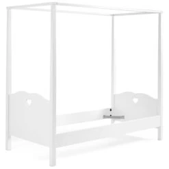 Hemelbed Amori 90x200cm Met Voile- Wit 9 Hemelbed Amori 90x200cm Met Voile- Wit -Kinderkamer Meubelen AMCO30 04 d143