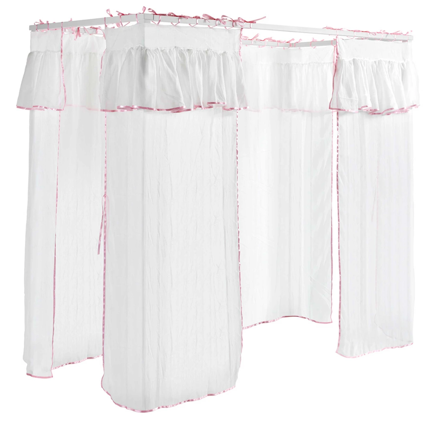 Hemelbed Amori 90x200cm Met Voile- Wit 3 Hemelbed Amori 90x200cm Met Voile- Wit - Afbeelding 3